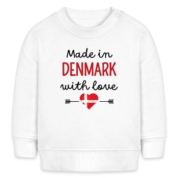 Fabriqué au Danemark avec amour – Vêtements pour bébé - Sweat bébé bio Stanley/Stella - blanc - Devant