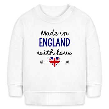 Made in England with Love – Baby Clothes - Baby Sweatshirt by Stanley/Stella - white - Front