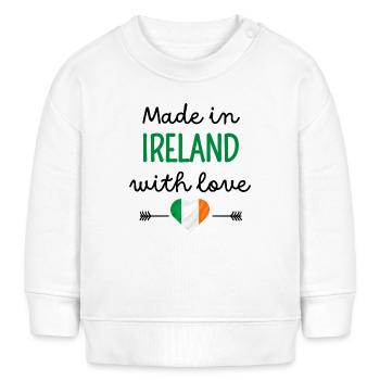 Made in Ireland with Love – Babykleidung - Baby Organic Sweatshirt Baby Changer von Stanley/Stella - Weiß - Vorne