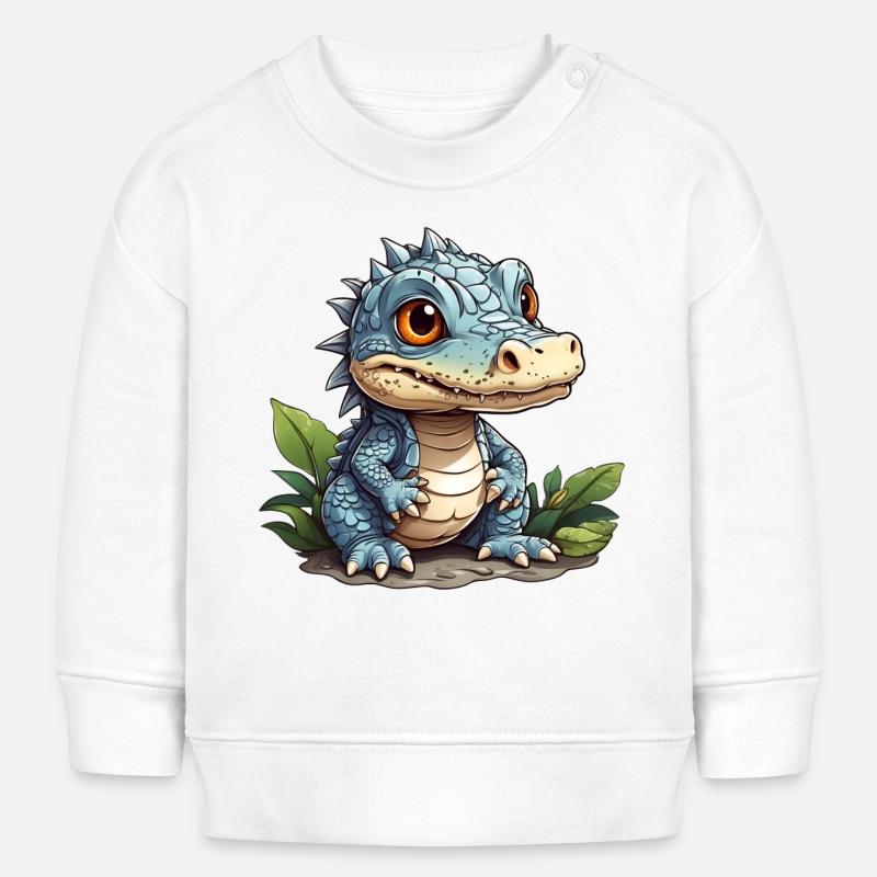 petit alligator mignon - Sweat bébé bio Stanley/Stella - blanc