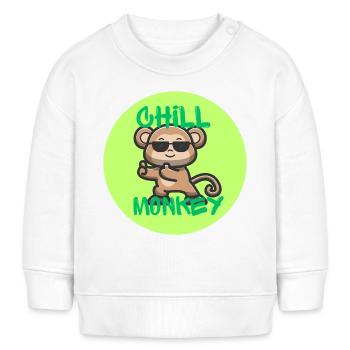 Chill monkey - Baby Sweatshirt by Stanley/Stella - white - Front