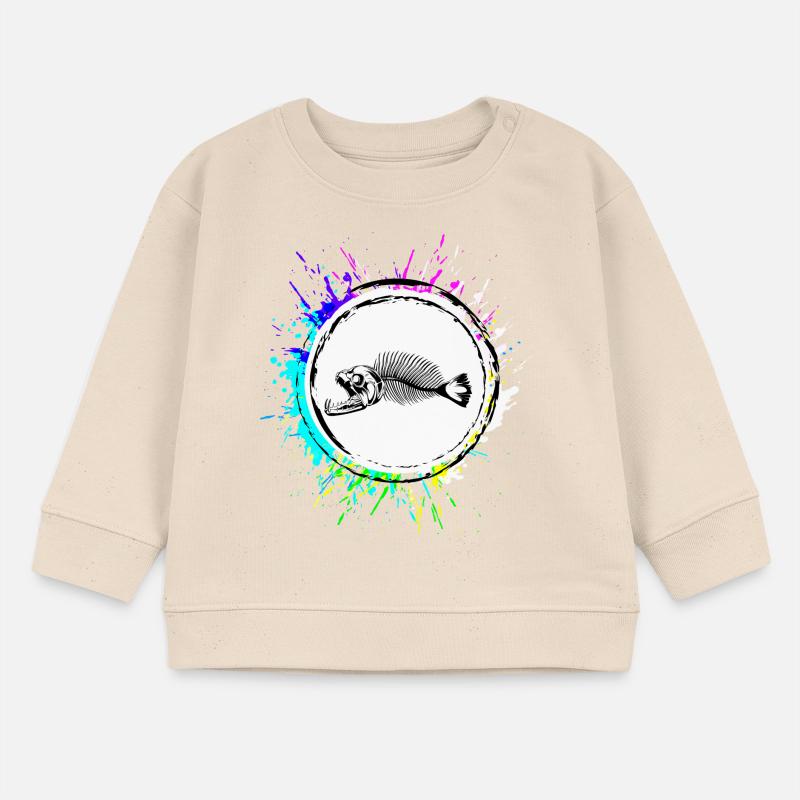 Piranha Bone Fish Sweat bébé bio Stanley/Stella