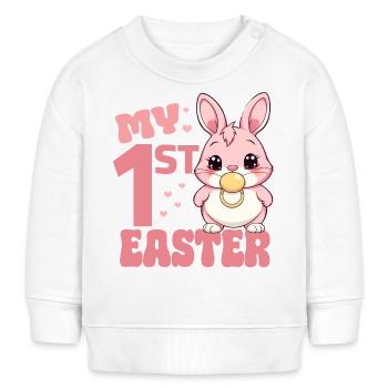 Babys erstes Ostern - My first Easter - Osterfest - Baby Organic Sweatshirt Baby Changer von Stanley/Stella - Weiß - Vorne