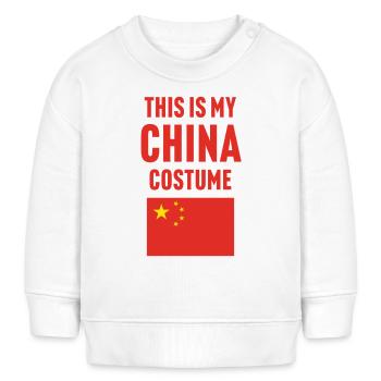 C’est mon costume en Chine - Sweat bébé bio Stanley/Stella - blanc - Devant