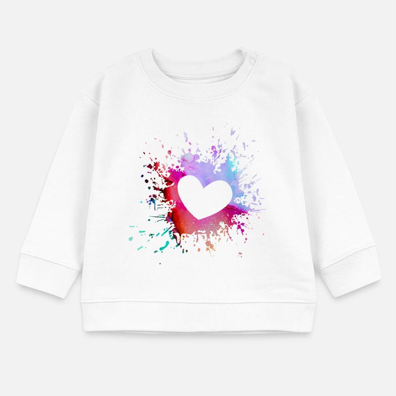 Des éclaboussures de couleur colorées Sweat bébé bio Stanley/Stella
