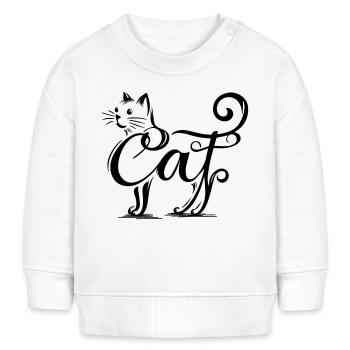 Feline Overlay - Fused Cat - Baby Sweatshirt by Stanley/Stella - white - Front