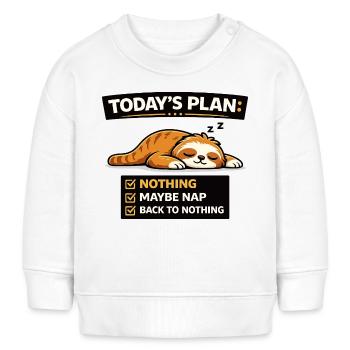 Today Plan: Cat Nap Checklist - Baby Sweatshirt by Stanley/Stella - white - Front