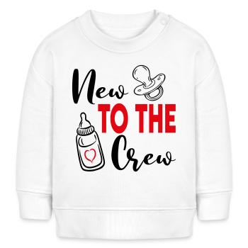 New to the Crew Baby Sayings Nipple Milk Bottle - Baby Sweatshirt by Stanley/Stella - white - Front