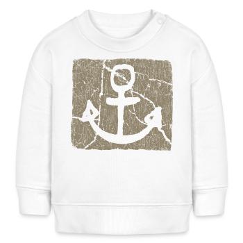 Anker / Khaki - Baby Organic Sweatshirt Baby Changer von Stanley/Stella - Weiß - Vorne