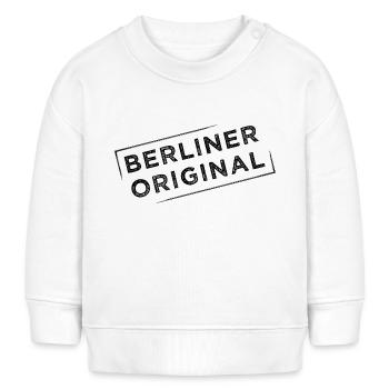 Berliner Original Stempel Berlin - Baby Organic Sweatshirt Baby Changer von Stanley/Stella - Weiß - Vorne