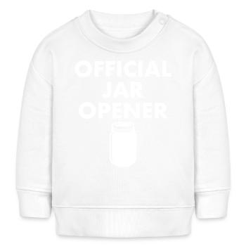 Offizieller Jar Opener - Baby Organic Sweatshirt Baby Changer von Stanley/Stella - Weiß - Vorne