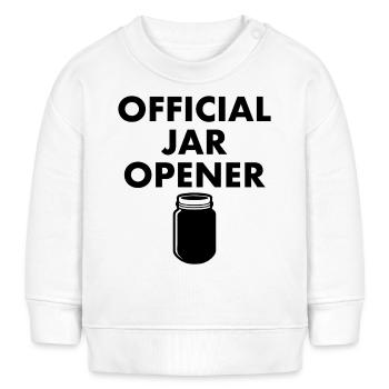 Offizieller Jar Opener - Baby Organic Sweatshirt Baby Changer von Stanley/Stella - Weiß - Vorne