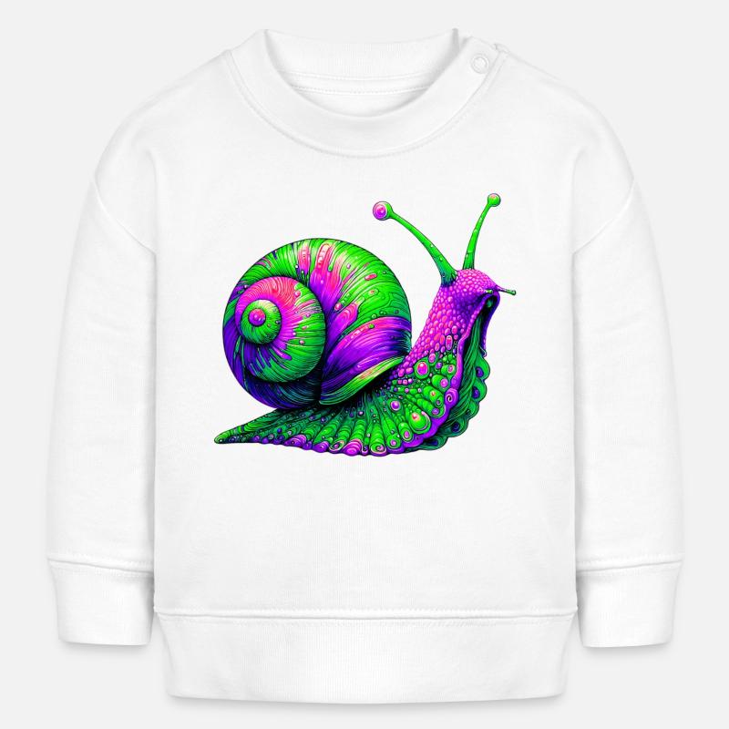 Escargot - Sweat bébé bio Stanley/Stella - blanc