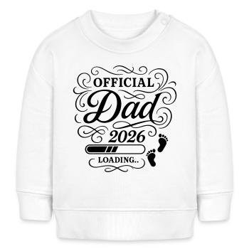 Dad 2026 Papa Loading Vaterschaft - Baby Organic Sweatshirt Baby Changer von Stanley/Stella - Weiß - Vorne