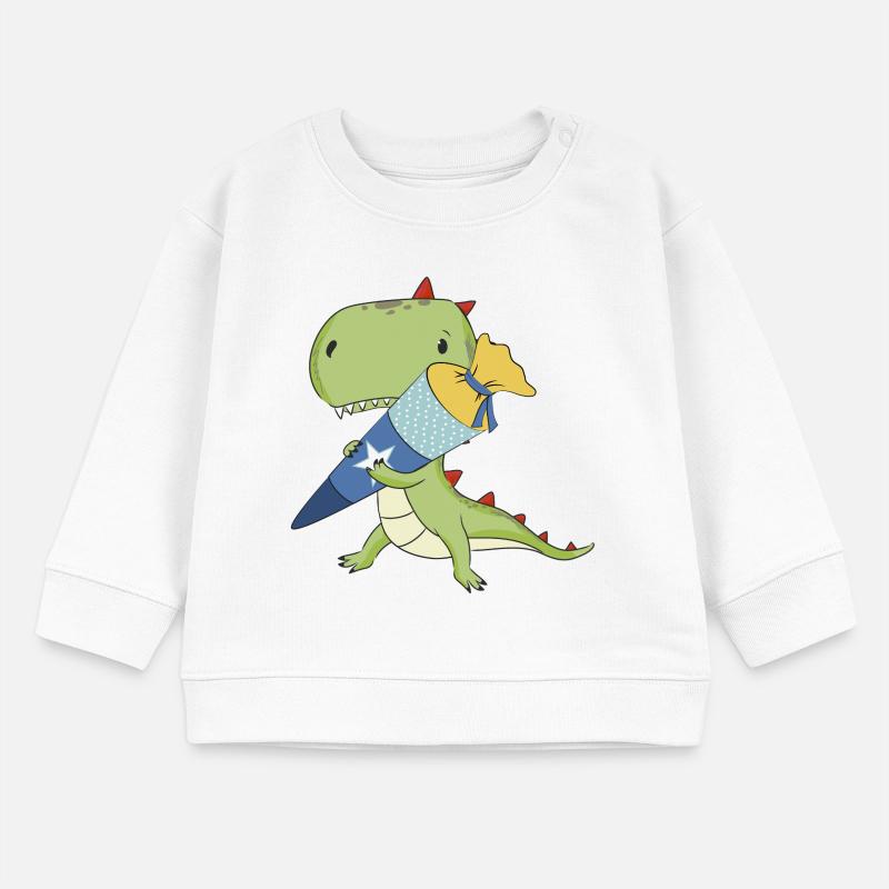 Dino avec cône d’école Sweat bébé bio Stanley/Stella