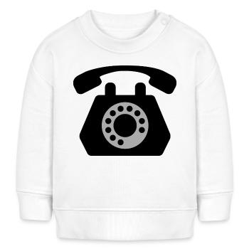 Telefon - Baby Organic Sweatshirt Baby Changer von Stanley/Stella - Weiß - Vorne