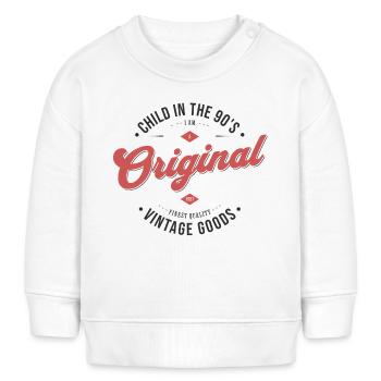 Kind der 90er - Baby Organic Sweatshirt Baby Changer von Stanley/Stella - Weiß - Vorne