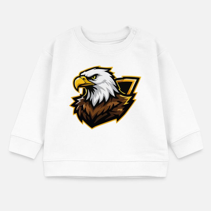 Eagle with Gold Accent Comic Baby Sweatshirt by Stanley/Stella