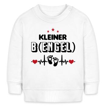 Kleiner Bengel Engel Baby Sprüche - Baby Organic Sweatshirt Baby Changer von Stanley/Stella - Weiß - Vorne