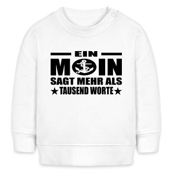 Moin - Baby Organic Sweatshirt Baby Changer von Stanley/Stella - Weiß - Vorne