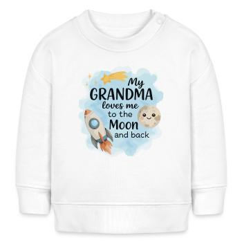 Oma liebt mich - Baby Organic Sweatshirt Baby Changer von Stanley/Stella - Weiß - Vorne