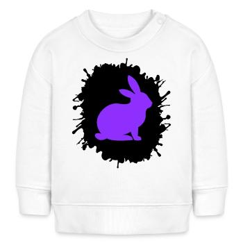 Éclaboussures de lapin - Sweat bébé bio Stanley/Stella - blanc - Devant