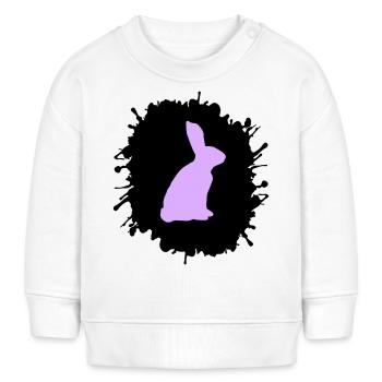 Éclaboussures de lapin - Sweat bébé bio Stanley/Stella - blanc - Devant