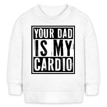Dein Vater ist mein Cardio-lustiger Vater-Muttertag - Baby Organic Sweatshirt Baby Changer von Stanley/Stella - Weiß - Vorne