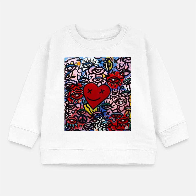 Graffiti Corazon y ojos Baby Sweatshirt by Stanley/Stella