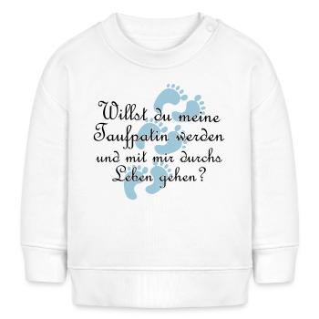 Taufpatin Patin Goli Geschenk Farbe frei wählbar - Baby Organic Sweatshirt Baby Changer von Stanley/Stella - Weiß - Vorne
