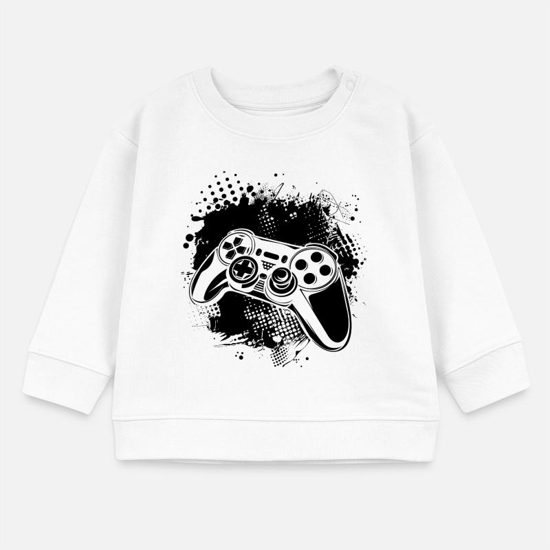 Game Controller Baby Organic Sweatshirt Baby Changer von Stanley/Stella