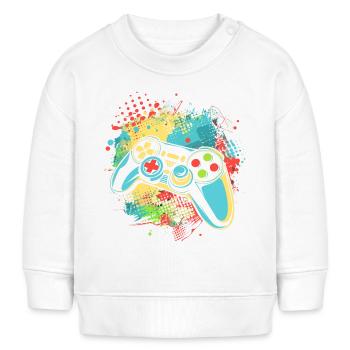 Gamepad - Baby Organic Sweatshirt Baby Changer von Stanley/Stella - Weiß - Vorne