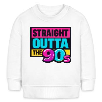 Straight Outta The 90s Neon - Baby Organic Sweatshirt Baby Changer von Stanley/Stella - Weiß - Vorne