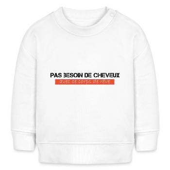 Keine Notwendigkeit für Haare - Baby Organic Sweatshirt Baby Changer von Stanley/Stella - Weiß - Vorne