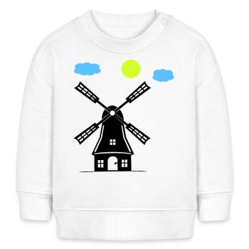 Moulin à vent - Sweat bébé bio Stanley/Stella - blanc - Devant