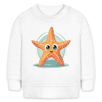 Seestern - Baby Organic Sweatshirt Baby Changer von Stanley/Stella - Weiß - Vorne