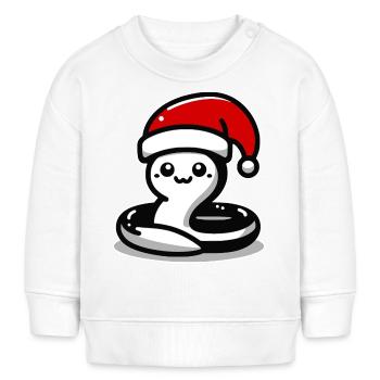 Serpent anguille de Noël - Sweat bébé bio Stanley/Stella - blanc - Devant