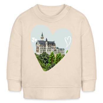 Château de Neuschwanstein // Illustration - Sweat bébé bio Stanley/Stella - écru doux - Devant