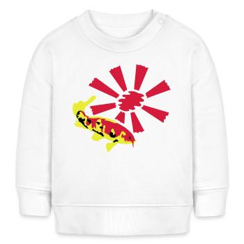 Carpe Koï sur fond éclatant - Sweat bébé bio Stanley/Stella - blanc - Devant