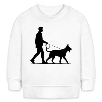 Chien - Sweat bébé bio Stanley/Stella - blanc - Devant
