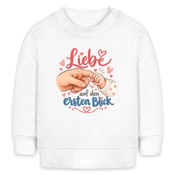 Liebe auf den ersten Blick - Baby Organic Sweatshirt Baby Changer von Stanley/Stella - Weiß - Vorne