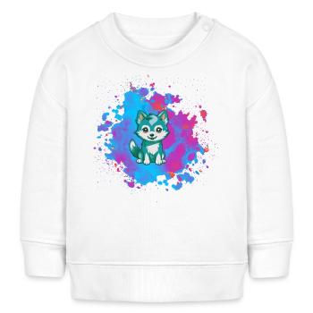 Petit Loup - Sweat bébé bio Stanley/Stella - blanc - Devant