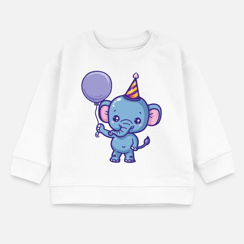 Mammut Geburtstag Comic Baby Organic Sweatshirt Baby Changer von Stanley/Stella