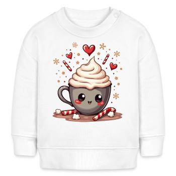J’adore le chocolat chaud - Sweat bébé bio Stanley/Stella - blanc - Devant