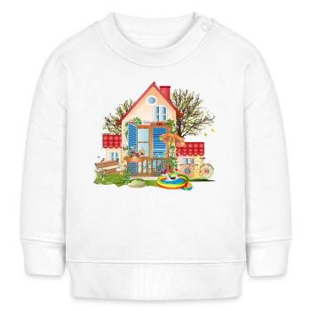 Maison de rêve pour tomber amoureux - Villa avec grand jardin - Sweat bébé bio Stanley/Stella - blanc - Devant
