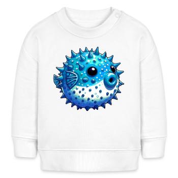 Kugelfisch - Baby Organic Sweatshirt Baby Changer von Stanley/Stella - Weiß - Vorne