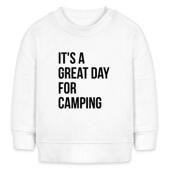 Camping Camping Camping - Baby Organic Sweatshirt Baby Changer von Stanley/Stella - Weiß - Vorne