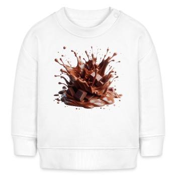 Schokoladeneruption - Baby Organic Sweatshirt Baby Changer von Stanley/Stella - Weiß - Vorne