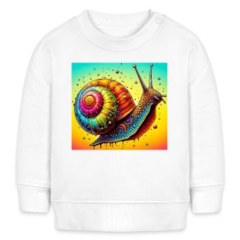 Schnecke - Baby Organic Sweatshirt Baby Changer von Stanley/Stella - Weiß - Vorne