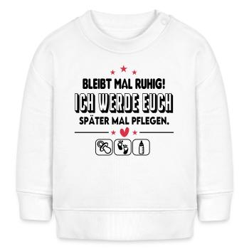 Pflegekraft der Zukunft Zukunftsberufe Baby Spruch - Baby Organic Sweatshirt Baby Changer von Stanley/Stella - Weiß - Vorne